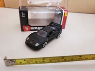 [滿$80免郵;$250免sf]全新1:64 比美高黑色法拉利“f40”超級跑車 1:64 black color bburago ferrari f40 competizione diecast s