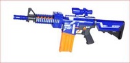 安全玩具 -澤聰7054[10連發電動軟彈狙擊槍-藍橘版]玩具槍,安全軟彈玩具槍,