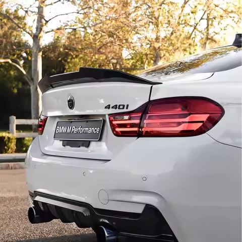 PSM Style Carbon Look Gloss Black Car Rear Trunk Spoiler Wings For BMW F32 420d 420i 428i 430i 430d 