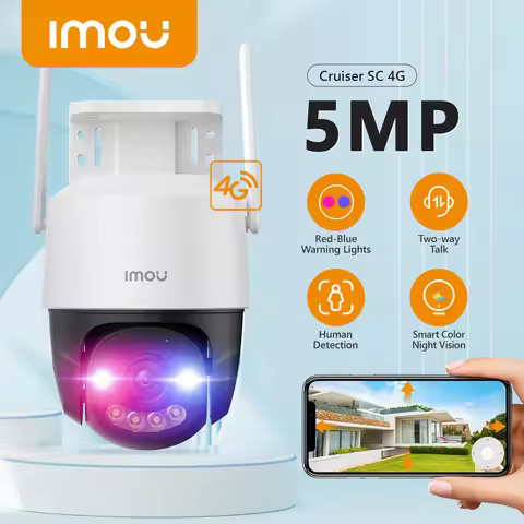 IMOU Cruiser SC 4G Camera Red-Blue Warning Lights Outdoor Security Camera Full-Color Night Vision AI