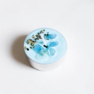 喉輪脈輪能量蠟燭 天然大豆精油蠟燭 茶蠟款 單顆