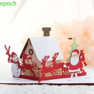 EPOCH Christmas House Greeting Card, Foldable Handmade Christmas Led Music Greeting Card, Appreciati