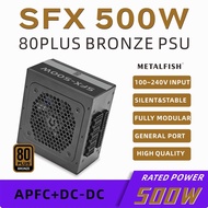 【Original Shipment】 METALFISH SFX-500W 80Plus Bronze Full-MODULAR Black Power Supply For Mini ITX/Mi