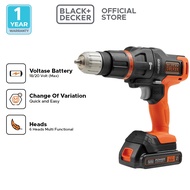 Black+Decker Multi Evo 6 Heads Kit / Mesin Multifungsi Baterai 18V EVO185K6-B1