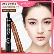 4-Point Eyebrow Pencil, Waterproof Makeup Tattoo Liquid Pen, Cosmetic Eyeliner