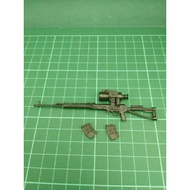 1/12 scale weapon toy sniper rifle SVDS with 2 removable magazines suitable for 6 inch scale Marvel 