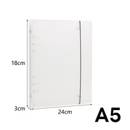 ส่งจากไทย  พลาสติก PP Frosted กึ่งโปร่งใส Binder แหวนโน้ตบุ๊ค A4A5A6 เปลือกพลาสติก Binder แหวน Journ
