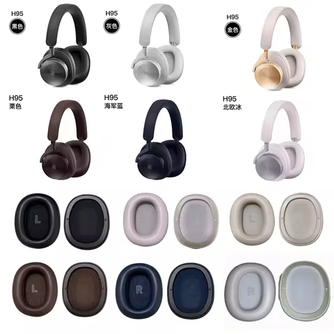 100% Original Ear Pads for B&O H95 Bang & Olufsen Beoplay H95 Headphones Genuine Sheepskin Leather E