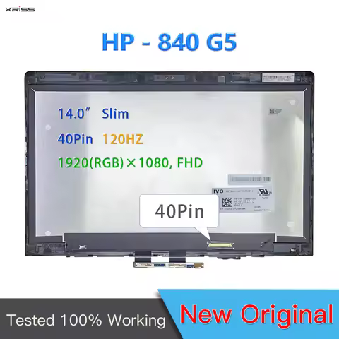 M140NVF7 R0 1.7 120Hz 1920*1080 FHD 14 Inch Laptop LCD Screen Full Assembly For Hp Elitebook 840 G5 