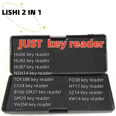 Lishi 2 in 1 key reader Tool HU66 HU92 HU87 NSN14 TOY38R CY24 B106 GM37 GM39 YH35R FO38 HY17 SZ14 KW