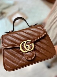 GUCCI MARMONT 手提馬夢包 經典焦糖色