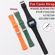 NWA 18mm Silicone Watch Strap for Casio F84 F91W F94 F105 AE1200  Waterproof Rubber Sport Watch Band