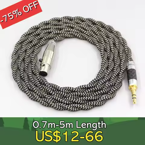 2 Core 2.8mm Litz OFC Earphone Shield Braided Sleeve Cable For AKG Q701 K702 K271 K272 K240 K141 K71