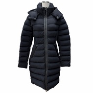 成色極佳 ★ MACKAGE 11602609-0A FARREN 連帽皮革 Logo 貼片拉鍊羽絨外套 黑色 M 碼 正品 女裝 含衣架