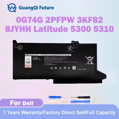 OG74G 0G74G 100% New Laptop Battery For DELL Latitude 5300 5310 7300 7400 Series Notebook 02PFPW 2PF
