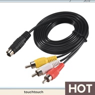 1.5M 4.9ft 3  Male to 4 Pin S-Video Male TV PC Conversion Cable touchtouch.