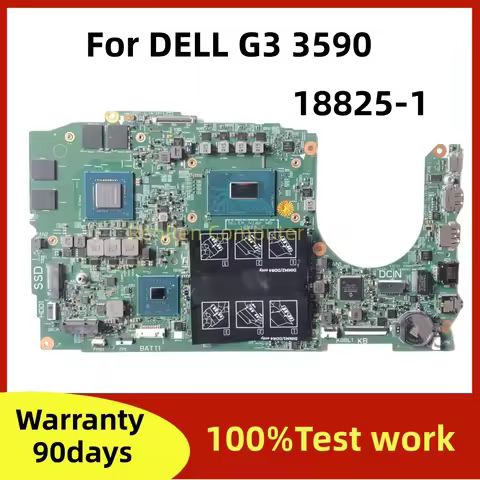 18825-1 For Dell Inspiron G3 3590 Laptop Motherboard W/ N18P-G0-MP-A1 GTX1650 GPU I5-9300H I7-9750H 