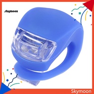 Skym* 3 Modes LED Bicycle Bike Cycling Silicone Head Front Rear Wheel Safety Light Lamp