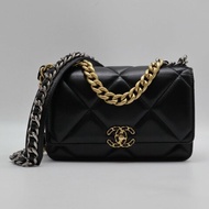 CHANEL 19 經典菱格紋雙色鍊WOC - 黑金