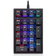 MOTOSPEED Macro Mechanical Numeric Keypad USB Wired 21 Keys Mini Numpad Portable Keypad RGB Backligh