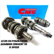 LC135 5S/Y15ZR/FZ150 RACING GEARBOX / TRANSMISSION GEAR COMP SET CONVERT TO 6 SPEED CMS