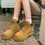 Women's Ankle Boots High Heel Bot Kasut Outdoor Shoes Korean Style Travel Casual Perempuan Wanita