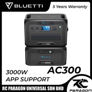 BLUETTI Solar Power Station AC300 & B300 Expansion Battery, 3072Wh LiFePO4 Battery Backup w/ 6 3000W