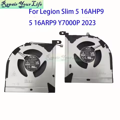 CPU GPU Fan For Lenovo Legion Slim 5 16AHP9 16ARP9 83EX 83DH Y7000P R7000P 2023 Laptop Cooler Fans D