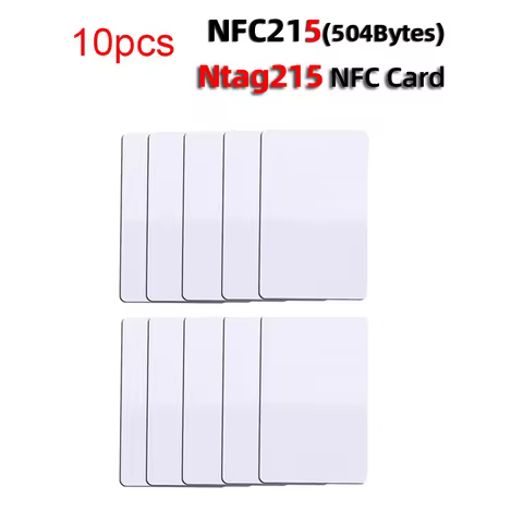 10-200pcs Matt Finish N-TAG 215 Blank White NFC PVC Plastic Business Card RFID Tag for Game Social M
