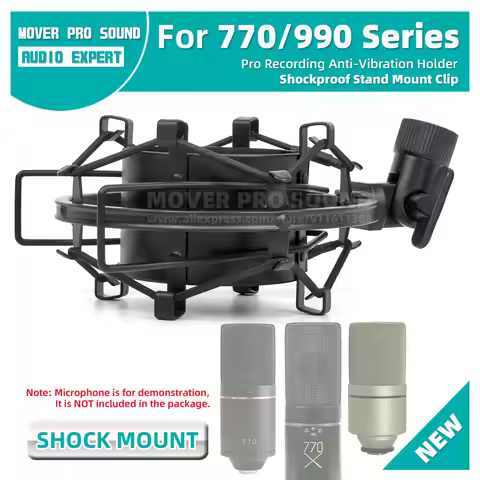 SnapVox Compatible With MXL 770 770X X 990 CE90V Mic Anti Vibration Isolation Shock Mount Microphone