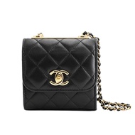 【二手】香奈兒 (Chanel) CHANEL 單背包 Trendy CC 迷你鏈條單背包 A81633 羊皮黑色