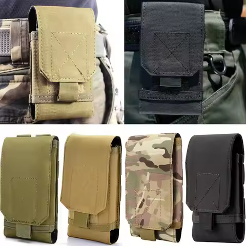 5/6 Inch Cell Phone Pouch Waist Bag Molle Outdoor Universal Running Mobile Phone Case Bag Camping Hu