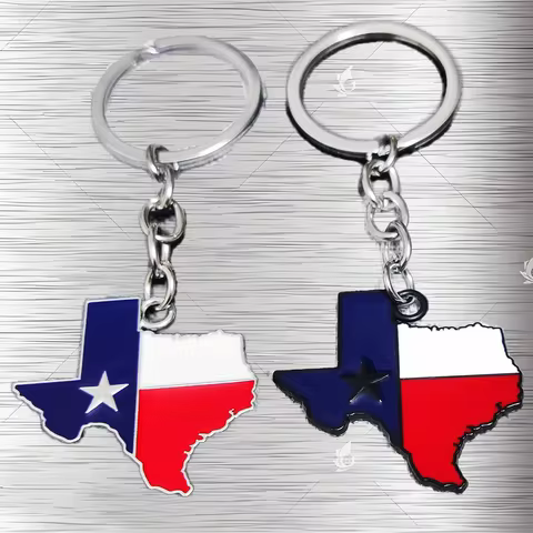 Texas Logo Keychain, 3D Metal Keyring, Applicable for TOYOTA Camry, TESLA Model Y, TESLA Model 3, HO