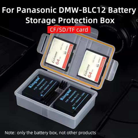 KingMa DMW-BLC12 Battery Plastic Case Holder Storage Box For Panasonic Lumix DMC-G85 G5 G6 G7 GX8 G8