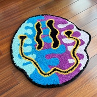 Avatar Tufted Rug  Magic Trippy Smiling Face Rug Handmade Carpet Custom Rug for Home Decoration or G