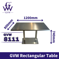 GVW【Rectangle Table】Meja Stainless Steel Working Table Meja Dapur Dining Table Set Meja Makan Stainl