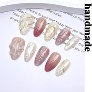Press on nails handmade Pure handmade Boutique Wearing nails Short Koi Tail Buddhist Style Girl Nail