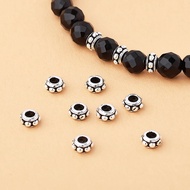 S925 Sterling Silver Thai Silver Spacer Bracelet Spacer Spacer Beads Wheel Beads DIY Bracelet Beads