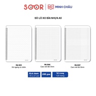 XO Minh Chau A5 transparent plastic cover spring notebook, 15 x 21cm, 120 pages, 100gsm (Code 85-846