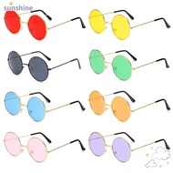 SSUNSHINE Metal Sunglasses Retro Hippie Party Circle Glasses