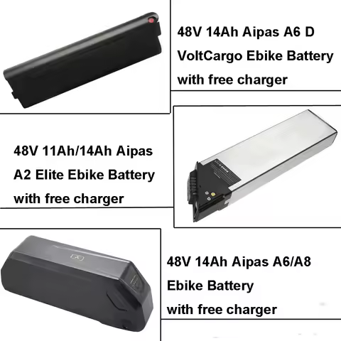 Ebike Rechargeable Li-ion Battery Pack 48V 11Ah 14Ah 14.4Ah Lithium Battery for Aipas A2 A6 A8 Elect