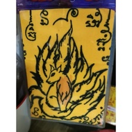 9 tail fox nine tailed fox thailand yant cloth amulet 九尾狐布符