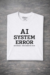 Ram Merchandise Ai T-Shirt Error Anti Ai Shirt AI System Error Tee Funny AI Shirt Y2k Tech Dystopia 