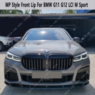 Gloss Black M Performance Style Front Bumper Splitter Lip Spoiler For Bmw G11 G12 7 Series M Sport L