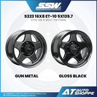 SSW Wheels S323 Gun Metal/ Gloss Black 16x8 ET-10 5x139.7 (1 Piece)