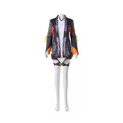Tekken LING XIAOYU Cosplay Costume Top and Pants Halloween Masquerade Dress Up Carnival Party Outfit