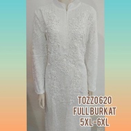 620.Gamis putih Tozzo full brukat import