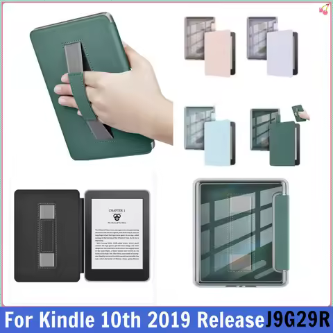 Acrylic Clear Back For Kindle 10th Generation Case 6 Inch with Hand Strap Belt Ebook 2019 Release J9