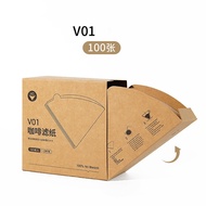Vixplorn Coffee Filter Paper V60 Drip Cone V01 V02 Pulp Disposable Home Brewing Cafetera 100pcs