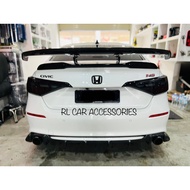 Honda Civic fc fe 2016 - 2024 Varis carbon fiber fibre rear boot trunk spoiler wing Gt bodykit body kit lip skirt